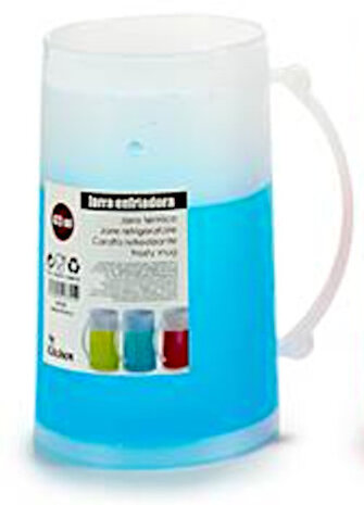koelglas 470 ml 9 x 14,5 cm blauw/transparant