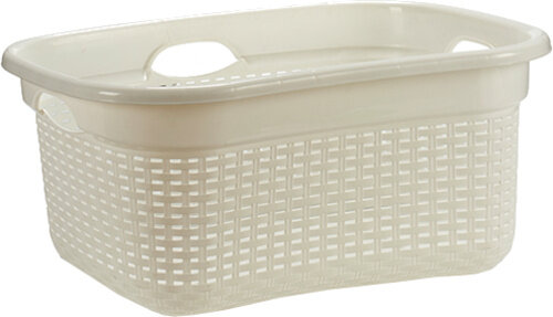 wasmand Rotan 25 liter 63 x 42,5 x 26 cm cr&egrave;me
