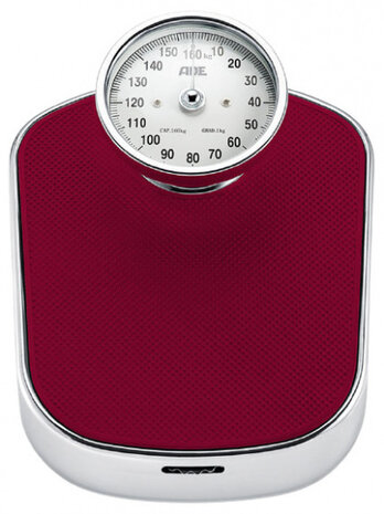 personenweegschaal analoog Felicitas 34,5 cm staal rood