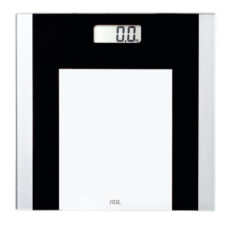 personenweegschaal digitaal Ylvie 30 cm glas zwart/wit