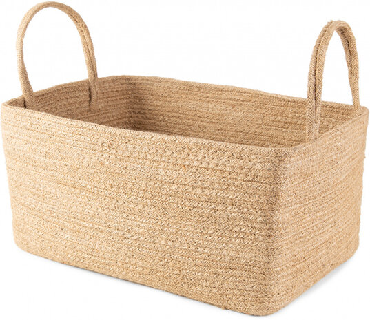 opbergmand Dina 14 liter 34 x 23 cm jute naturel