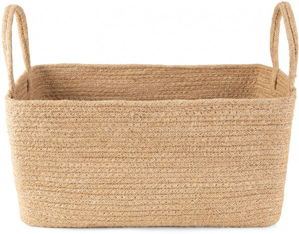 opbergmand Dina 14 liter 34 x 23 cm jute naturel