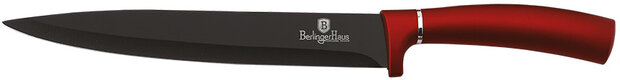keukenmes Burgundy Slicer 20 cm RVS zwart/rood