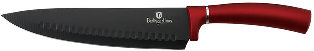 keukenmes Burgundy Chef 20 cm RVS zwart/rood