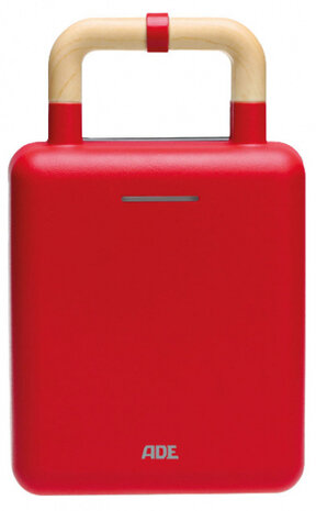 wafel- en tosti-ijzer 600W 22,2 x 13,8 cm ABS/RVS rood