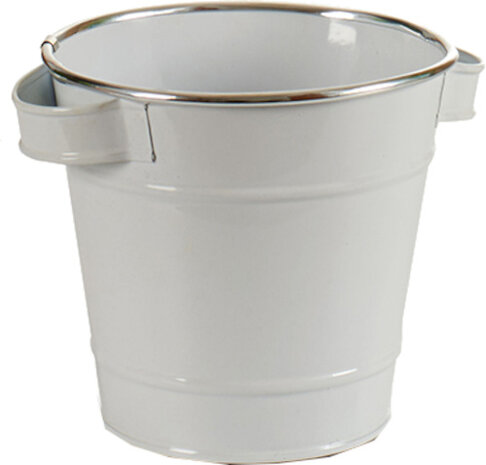 plantenbak 1,5 liter 16,5 x&nbsp;19,5 cm staal wit/zilver