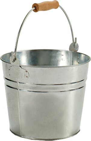plantenbak 6 liter 22 x 17,5 cm zink/hout zilver