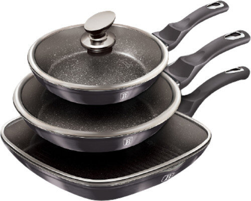 koekenpannen Carbon Pro aluminium zwart 6-delig