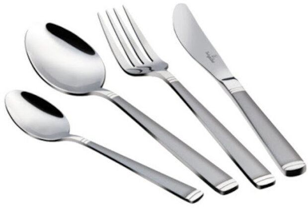 bestekset BH-2344 satijn RVS zilver 24-delig