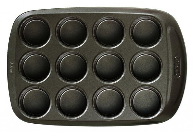 muffinvorm 12 Asimetria 29 x 18 cm carbonstaal bruin