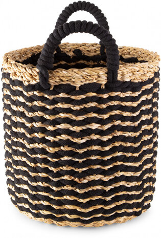 opbergmand Flora  30 x 30 x 30 cm zeegras naturel
