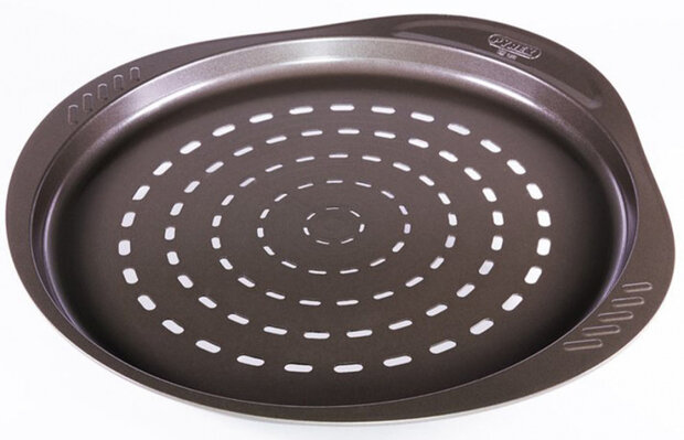 pizzabakplaat Asimetria 32 cm carbonstaal bruin