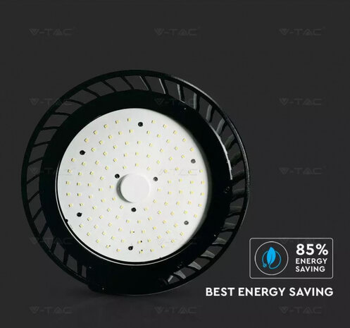 hanglamp VT-9-114 led 100W 5000K 26 cm aluminium zwart