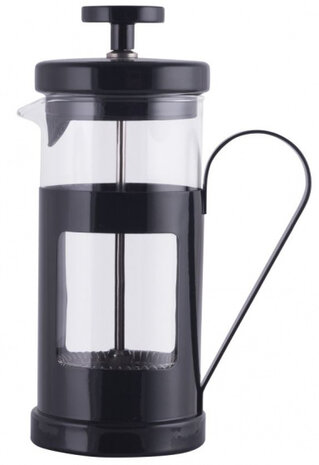 cafeti&egrave;re Monaco 350 ml 19 cm glas/RVS zwart