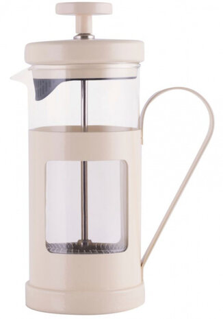 cafeti&egrave;re Monaco 350 ml 19 cm glas/RVS cr&egrave;me