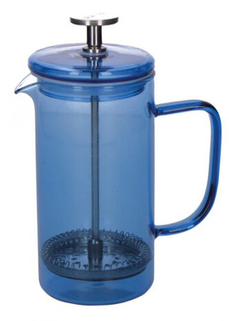 cafeti&egrave;re 350 ml 11 x 6,5 x 16 cm glas blauw