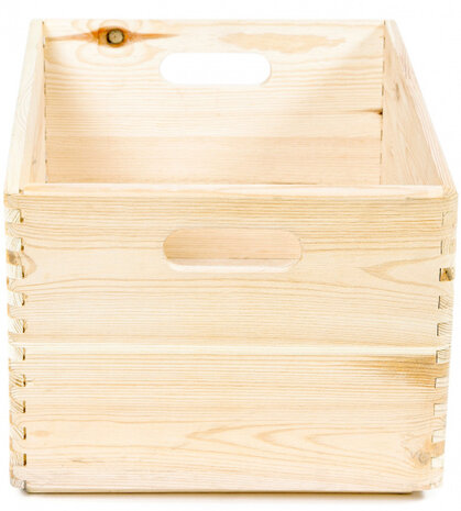 opbergkist 40 x 30 x 23 cm hout naturel