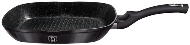 grillpan Metallic 2,1 liter 28 cm aluminium zwart