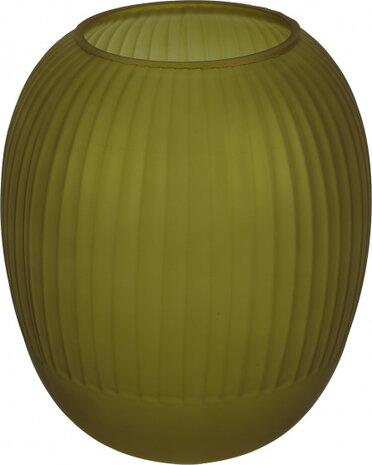 vaas Ginny 21 x 25 cm glas legergroen