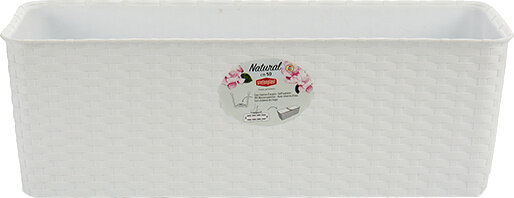plantenbak Natural waterreserve&nbsp;49 cm wit&nbsp;2-delig