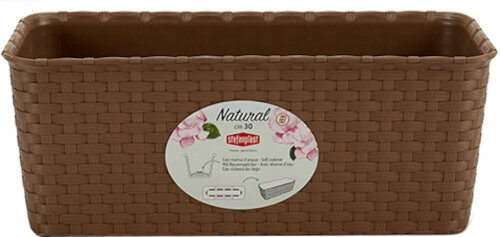 plantenbak Natural waterreserve 29 cm bruin 2-delig