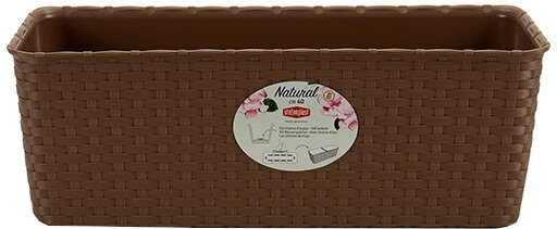 plantenbak Natural waterreserve 39 cm bruin 2-delig
