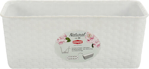 plantenbak Natural waterreserve 39 cm wit 2-delig