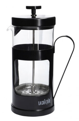 cafeti&egrave;re Monaco 1 liter 24 cm glas/RVS zwart