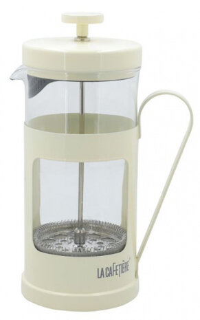 cafeti&egrave;re Monaco 1 liter 24 cm glas/RVS cr&egrave;me