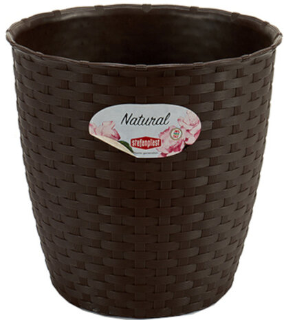 bloempot Natural  19 x 17,5 cm donkerbruin