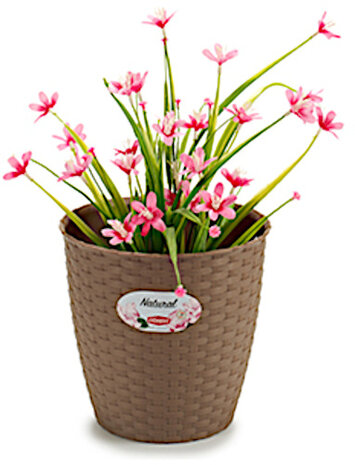 bloempot Natural 19 x 17,5 cm bruin