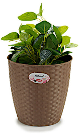 bloempot Natural 24 x 22,5 cm bruin