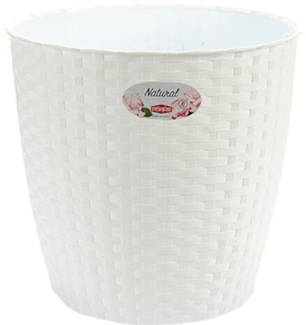 bloempot Natural 29 x 26,5 cm wit