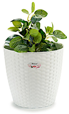bloempot Natural 29 x 26,5 cm wit