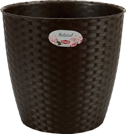 bloempot Natural 29 x 26,5 cm donkerbruin