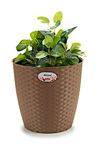 bloempot Natural 29 x 26,5 cm bruin