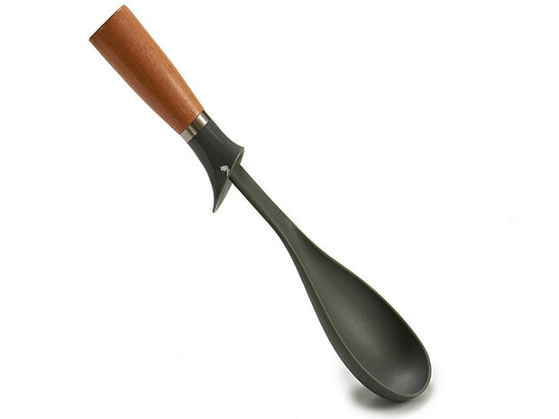 kooklepel BigBuy Home 32 cm nylon zwart/bruin