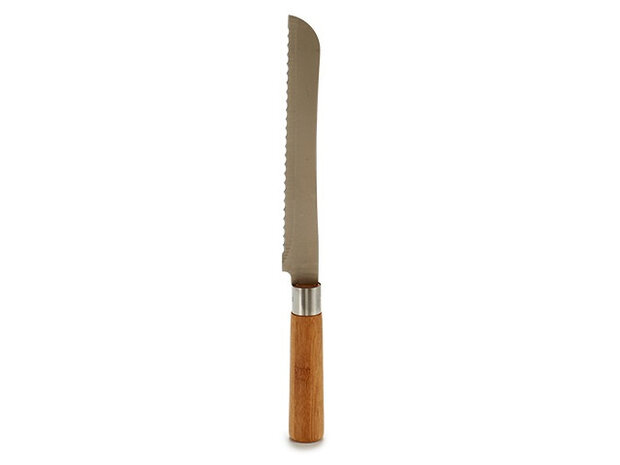 broodmes BigBuy Home 32 cm staal zilver/bruin