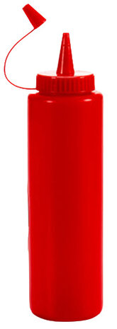 sausfles 330 ml 5,5 x 21 cm rood