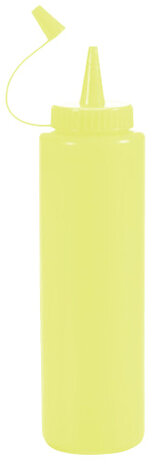 sausfles 330 ml 5,5 x 21 cm geel
