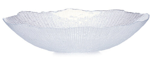 schaal Infinity 40 x 40 cm kristalglas transparant