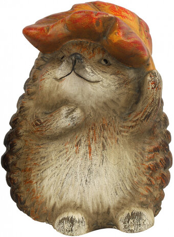 beeld Mekki paddenstoel 12 cm polysteen bruin