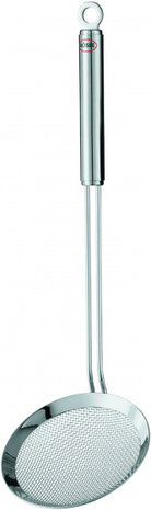 schuimspaan 41,5 x 14 cm RVS zilver