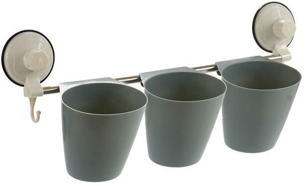 keukenhulphouder 52,5 x 13,5 x 15,5 cm grijs 6-delig