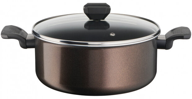 kookpan Cook &amp; Clean 4,7 liter 24 cm aluminium zwart
