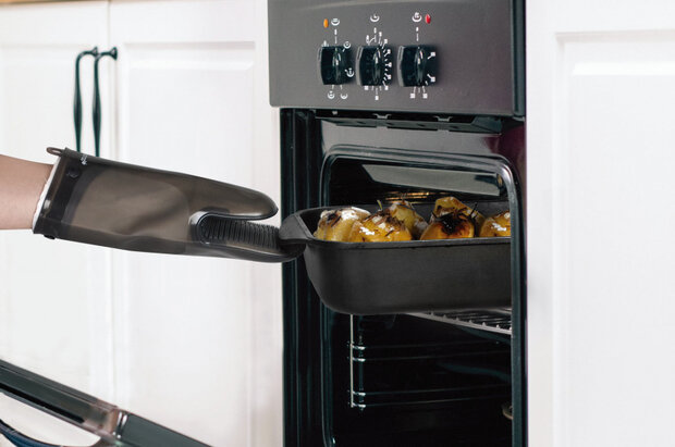 ovenhandschoen Orka-tex 29 cm siliconen camouflagegroen
