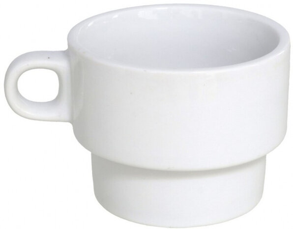 koffiekop Norway 250 ml 12 x 9 x 7 cm porselein wit