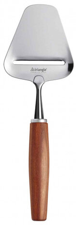 kaasschaaf Sense 7,5 cm hout/RVS bruin/zilver