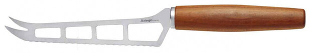 kaasmes Sense 27 cm hout/RVS bruin/zilver