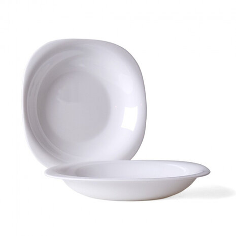 soepbord Parma 23 x 23 x 4 cm opaalglas wit